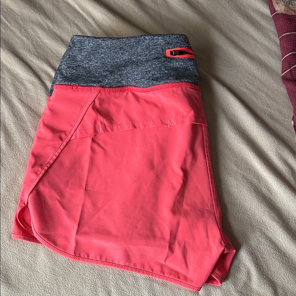 Gray and Coral Athletic Skort